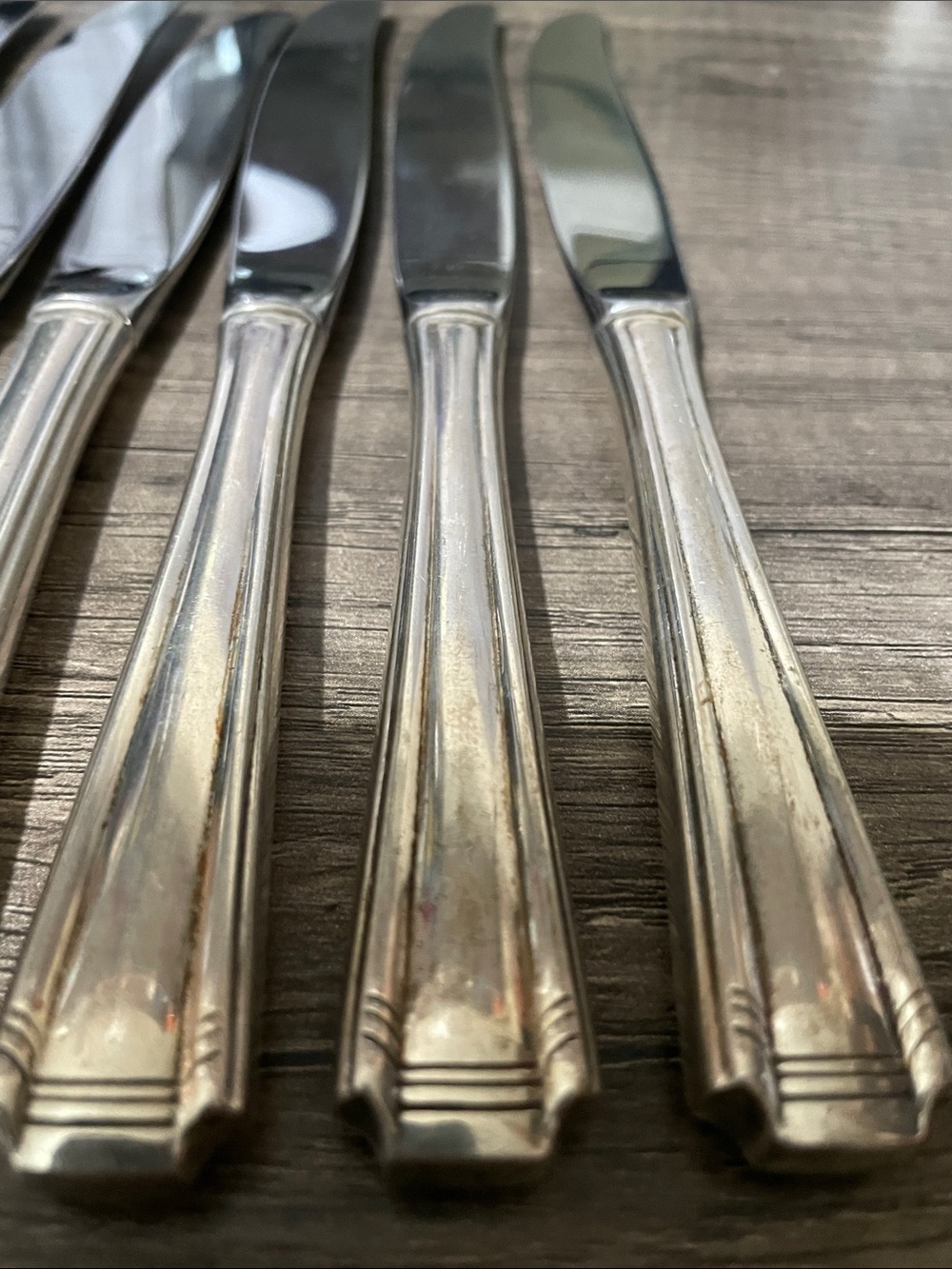6 pc knife set with Sterling Silver handle and stainless blade. - Picture 3 of 3
